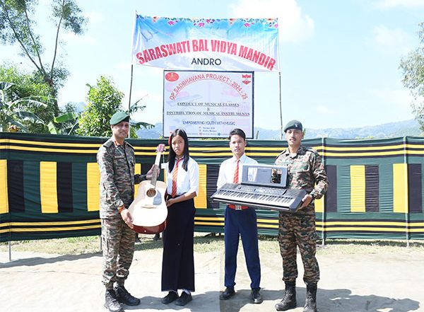 India News | Manipur: Army Provides Musical Instrument to School in Imphal East Under Operation Sadbhavna