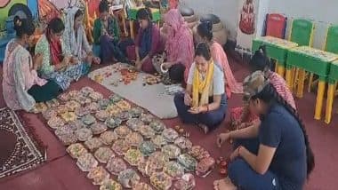 India News | Female Inmates of Aligarh Jail Create Designer Diyas for Diwali