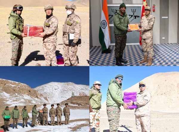 India News | Disengagement Almost Done, India-China Armies Exchange Sweets at Various Border Points in Ladakh on Diwali