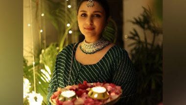 Entertainment News | Parineeti Chopra Dons a Green Suit for Diwali, Wishes Fans a 'Chamkila Diwali'