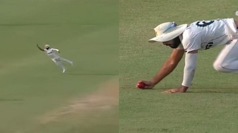 Aamir Jamal Takes Sensational One-Handed Catch to Dismiss Ollie Pope During PAK vs ENG 1st Test 2024, Video Goes Viral