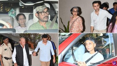 Aamir Khan, Kiran Rao, Imran Khan, Salim Khan and Others Gather for Reena Dutta’s Father’s Prayer Meeting (Watch Videos)