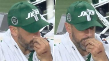 New York Jets Quarterback Aaron Rodgers Appears to Eat Boogers After Picking His Nose During NFL 2024-25 Match Against Pittsburgh Steelers, Video Goes Viral