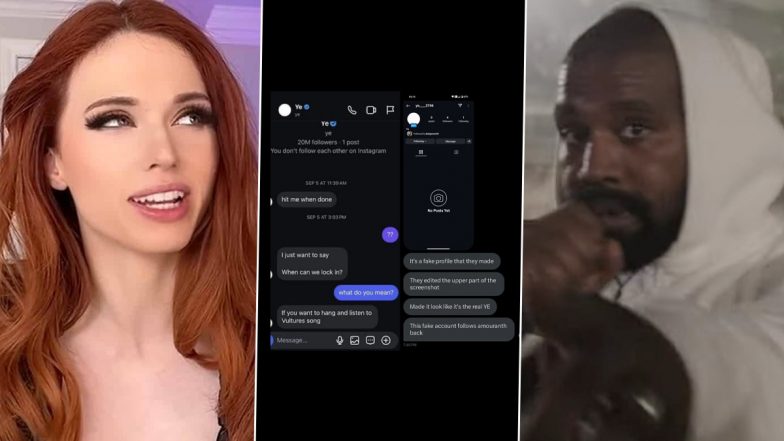 Did Amouranth Fake Kanye West’s Instagram DMs? Viral Screenshot Alleges Twitch Streamer Lied Amid Ye’s Ongoing Sexual Assault Controversy (View Post)