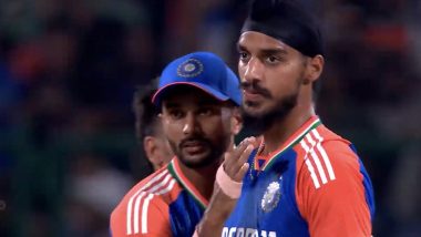 Arshdeep Singh Gives Death Stare to Parvez Hossain Emon After Dismissing Him During IND vs BAN 2nd T20I 2024 (Watch Video)