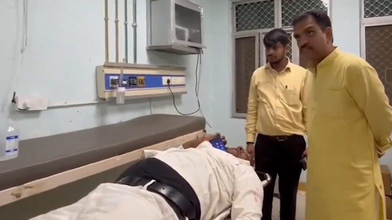 Kannauj: UP Social Welfare Minister Asim Arun Stops His Convoy To Help Accident Victim, Rushes Ramveer Katheria to Hospital and Supervises the Treatment (Watch Video)