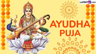 Ayudha Puja 2024 Date and Navami Tithi: When Is Shashtra Puja? Know Ayudha Puja Vijaya Muhurat, Auspicious Timings and Significance of the Day Celebrated During Navratri