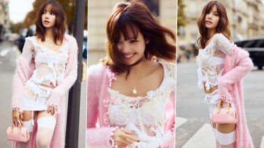 BLACKPINK’s Lisa Nails the Soft-Girl Aesthetic in Latest Pictures; K-Pop Star Slays in Stunning White and Pink Lace Ensemble (View Pictures)