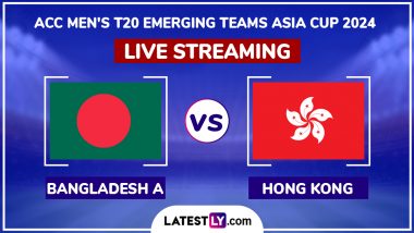 Bangladesh A vs Hong Kong, ACC Men's T20 Emerging Teams Asia Cup 2024 Match Live Streaming Online: How To Watch BAN A vs HK Cricket Match Free Live Telecast on TV?