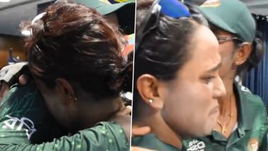 Nigar Sultana Breaks Down in Tears After Helping Bangladesh Win First Women's T20 World Cup Match After 10 Years in Her 100th T20I Appearance (Watch Video)