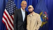 Former US President Barack Obama Raps Eminem&rsquo;s &lsquo;Lose Yourself&rsquo; at Detroit Rally and the Crowd Couldn&rsquo;t Keep Calm (Watch Video)