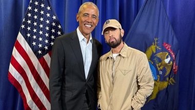 Former US President Barack Obama Raps Eminem’s ‘Lose Yourself’ at Detroit Rally and the Crowd Couldn’t Keep Calm (Watch Video)