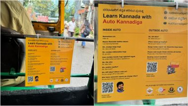 ‘Learn Kannada With Auto Kannadiga,’ Bengaluru Auto Driver’s Genius Guide for Passengers To Battle the Language Barrier in the City Impresses the Internet (See Viral Pic)