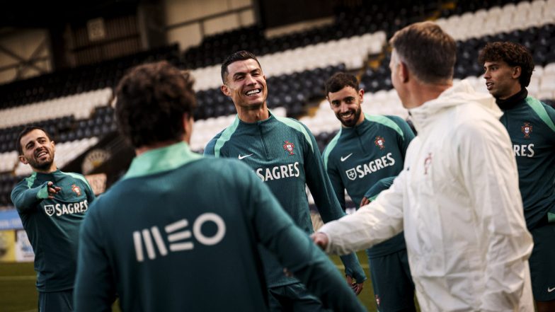 Cristiano Ronaldo is 'Prepared' for Scotland vs Portugal UEFA Nations League 2024–25 Match, CR7 Shares Glimpse of Training Session (See Pics)