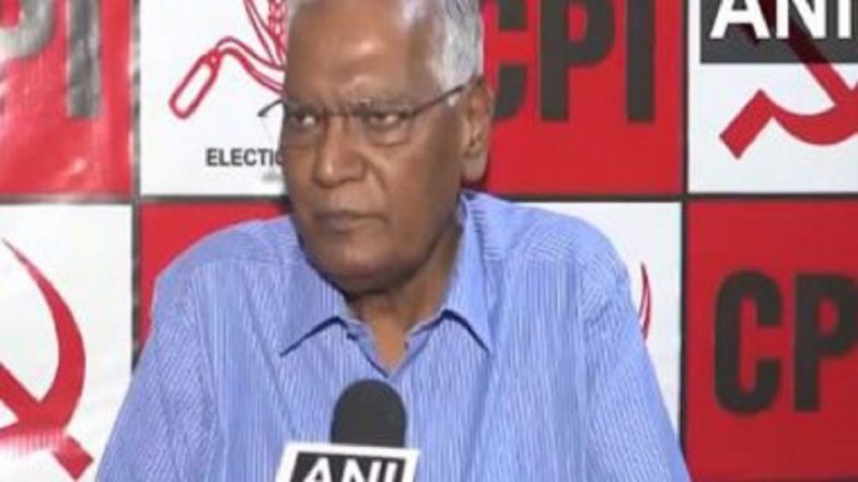 CPI's D Raja Attacks Tamil Nadu Governor, Demands to Union Government to Recall RN Ravi