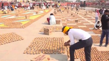 Deepotsav 2024: Ram Lalla Fever Grips Ayodhya As Procession Celebrates Return of Lord (Watch Videos)