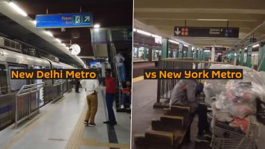 Delhi Metro vs New York Metro? Viral Video Shows State of Metro in Delhi and New York As Sputnik India Asks Netizens Which Metro They Would Take a Ride On