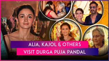 Alia Bhatt, Ranbir Kapoor, Kajol & More Celebs Offer Prayers and Seek Blessings at Durga Puja Pandal