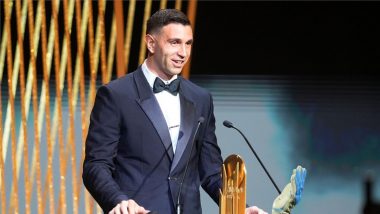 Emiliano Martinez Wins Yachine Trophy at Ballon d'Or 2024 Awards, Argentina and Aston Villa Star Becomes First Goalkeeper to Win Two Consecutive Titles