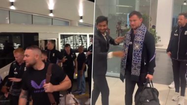 PAK vs ENG 2024: England Cricket Team Receives Traditional Welcome After Arriving in Multan Ahead of Test Series Against Pakistan (Watch Video)