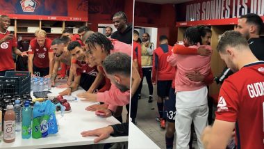 Ethan Mbappe Hypes Up Lille's Dressing Room After 1–0 Win Over Real Madrid in UEFA Champions League 2024–25, Video Goes Viral