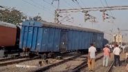 Goods Train Derailment in Meerut: 2 Coaches of Freight Train Derail in Uttar Pradesh’s Kaiserganj; No One Hurt (Watch Video)