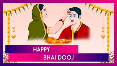 Happy Bhai Dooj 2024 Greetings, Wishes and Messages To Mark the End of Diwali