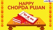 Chopda Pujan 2024 Wishes and 'Shubh Deepawali' HD Images: Celebrate Lakshmi Puja During Diwali in Gujarat With WhatsApp Messages, Wallpapers and SMS