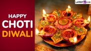 Choti Diwali 2024 Wishes, Greetings and HD Images: Naraka Chaturdashi Messages, Quotes, Diya Photos, Happy Diwali GIFs and Wallpapers for Family and Friends