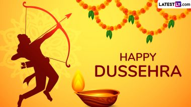 Happy Dussehra 2024 Greetings and Ram Ravan Antim Yudh Images HD: Wishes, WhatsApp Messages, Wallpapers and SMS to Share With Family and Friends