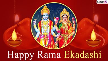 Rama Ekadashi 2024 Greetings and HD Wallpapers: Wish Happy Rama Ekadashi With Facebook Messages, WhatsApp Stickers, Greetings and SMS to Family and Friends