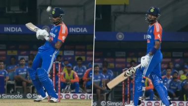 Hardik Pandya Hits a Cheeky No-Look Shot For a Boundary Over Litton Das During IND vs BAN 1st T20I 2024, Video Goes Viral