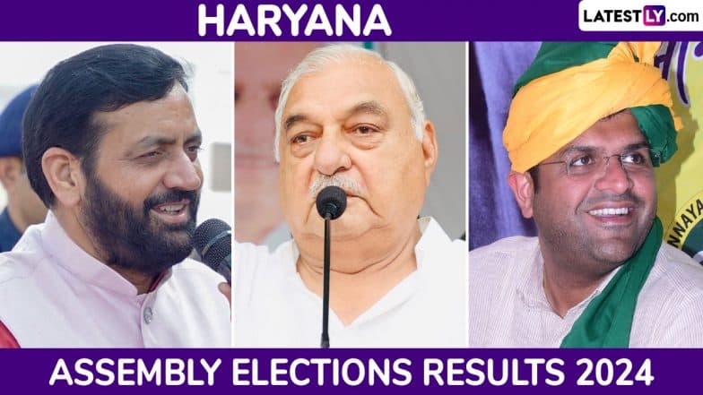 Haryana Assembly Election Results 2024: BJP Crosses Majority Mark in Early Trends, Leading in 50 Seats