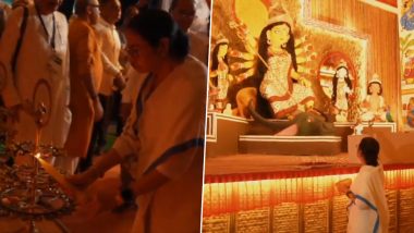 ‘Durga Puja is More Than Just a Festival’: Mamata Banerjee Inaugurates Iconic Pandals in Kolkata (Watch Video)