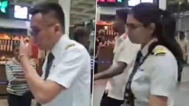 Air India Express Flight IX 613’s Pilot Iqrom Rifadly Fahmi Zainal and Co-Pilot Maitryee Shrikrishna Shitole Leave From Tiruchirapalli Airport After Ensuring Safe Landing of Aircraft (Watch Video)