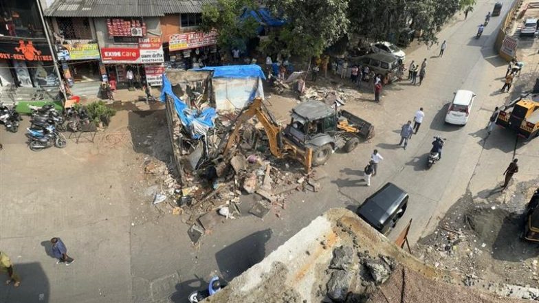 Mumbai: 4-Decade-Old Kali Temple Demolished by BMC To Prevent Traffic Bottleneck on Road Leading To Goregaon-Mulund Link Road (See Pics)