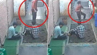 Reels Experiment Turns Fatal: Man Falls From Third Floor While Making Social Media Reel in Agra, Disturbing Video Surfaces