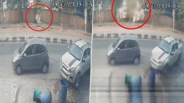 Delhi Blast: Boundary Wall of CRPF School in Rohini, Nearby Cars Damaged in Massive Explosion; Terror Angle Not Confirmed Yet