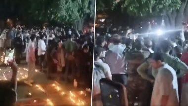 Ruckus at Jamia Millia Islamia University: Student Groups Clash During Diwali Celebrations Inside Campus (Watch Video)