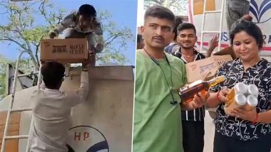 Liquor Inside Oil Tanker in Muzaffarpur: 200 Boxes of Alcohol Found Hidden in HP Oil Tanker in Dry State Bihar, Video Surfaces