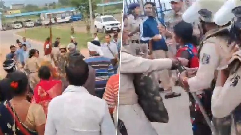 Balrampur: Mob Vandalises Police Station, Thrashes Woman IPS Officer With Slippers After Youth Dies in Police Custody in Chhattisgarh, Video Surfaces