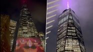 Diwali 2024: New York's World Trade Center Lit Up in Lights of Radiant Colours Ahead of Festival (Watch Video)