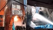 Ulhasnagar Fire: Massive Blaze Erupts at New Gajanan Market, 4 Fire Brigade Vehicles Rushed to Spot (Watch Video)