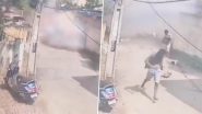 Tragedy in Eluru: 1 Dead, 6 Injured After Man on Scooter Accidentally Drops ‘Onion Bomb’ in Andhra Pradesh; Disturbing Video Surfaces