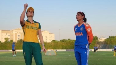 IND-W Win By 28 Runs | India Women vs South Africa Women Highlights of ICC T20 World Cup 2024 Warm-Up: Asha Sobhana, Spinners Help Women In Blue Edge Past SA-W in Low-Scoring Encounter