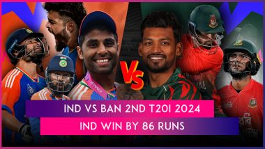 IND vs BAN 2nd T20I 2024 Stat Highlights: Nitish Kumar Reddy, Rinku Singh Power India to Dominant 86-Run Victory