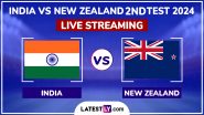 India vs New Zealand Free Live Streaming Online, 2nd Test 2024 Day 3: How To Watch IND vs NZ Cricket Match Live Telecast on TV?