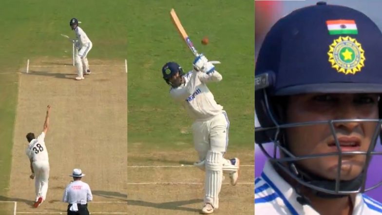 Shubman Gill Steps Down the Track To Smash a Brilliant Six Down the Ground off Tim Southee’s Bowling During IND vs NZ 2nd Test 2024 (Watch Video)