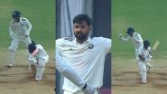 Saransh Jain Castles Shams Mulani and Prithvi Shaw To Pick Two Wickets in an Over During Rest of India vs Mumbai Irani Cup 2024 Match (Watch Video)