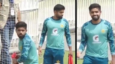 Babar Azam Spotted Doing Batting Practice With Bat Cover Ahead of PAK vs ENG 1st Test 2024, Video Goes Viral